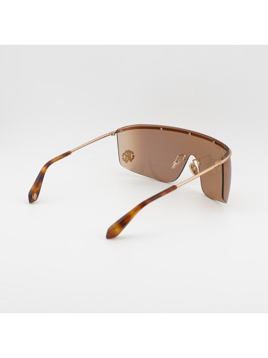 Roberto Cavalli SRC012M 8FCX Sunglasses Shiny Copper Gold Shield Frame main image 8